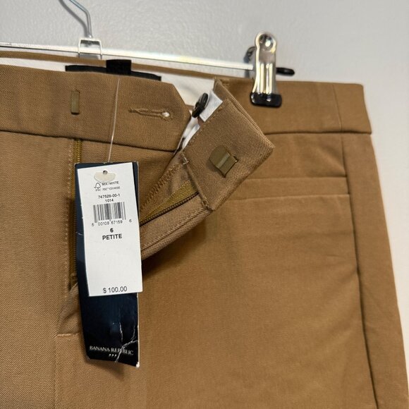 NWT Banana Republic Sloan Bootcut Petite Pants Size 6 Beige Tan - Picture 6 of 9